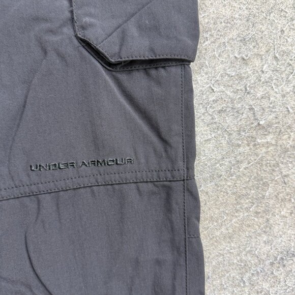 Under Armour Cargo Pants Men 40 x 32 Black Nylon Performance Adjustable Ankle - Picture 11 of 16